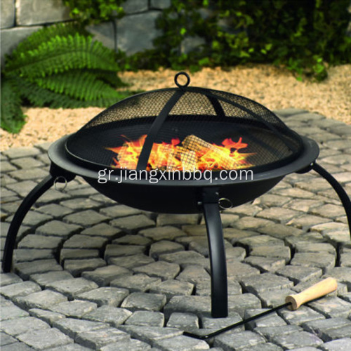 Πτυσσόμενο ατσάλι Fire Pit και BBQ